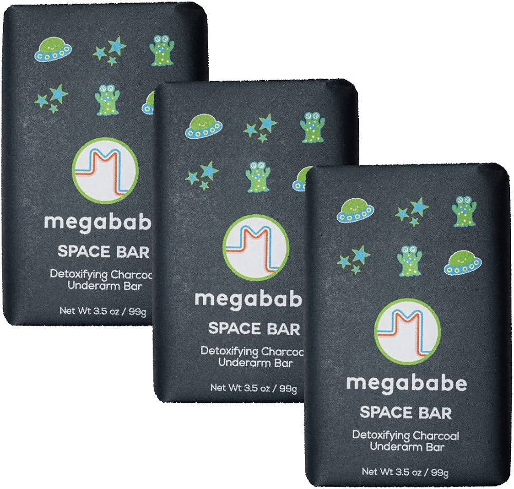 Megababe Space Bar Detoxifying Charcoal Underarm Bar Soap 3.5oz - 3 PACK | Amazon (US)