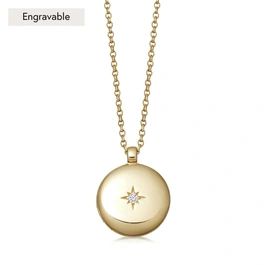 Medium Biography Locket Necklace in Yellow Gold Vermeil | Astley Clarke Ltd (Global)