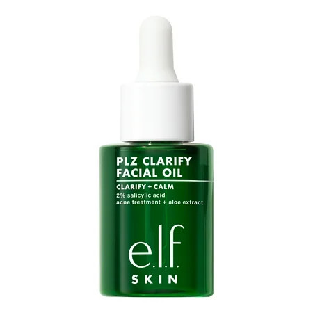 e.l.f. SKIN PLZ Clarify Facial Oil 2% Salicylic Acid Acne Treatment + Aloe Extract 1 fl oz | Walmart (US)