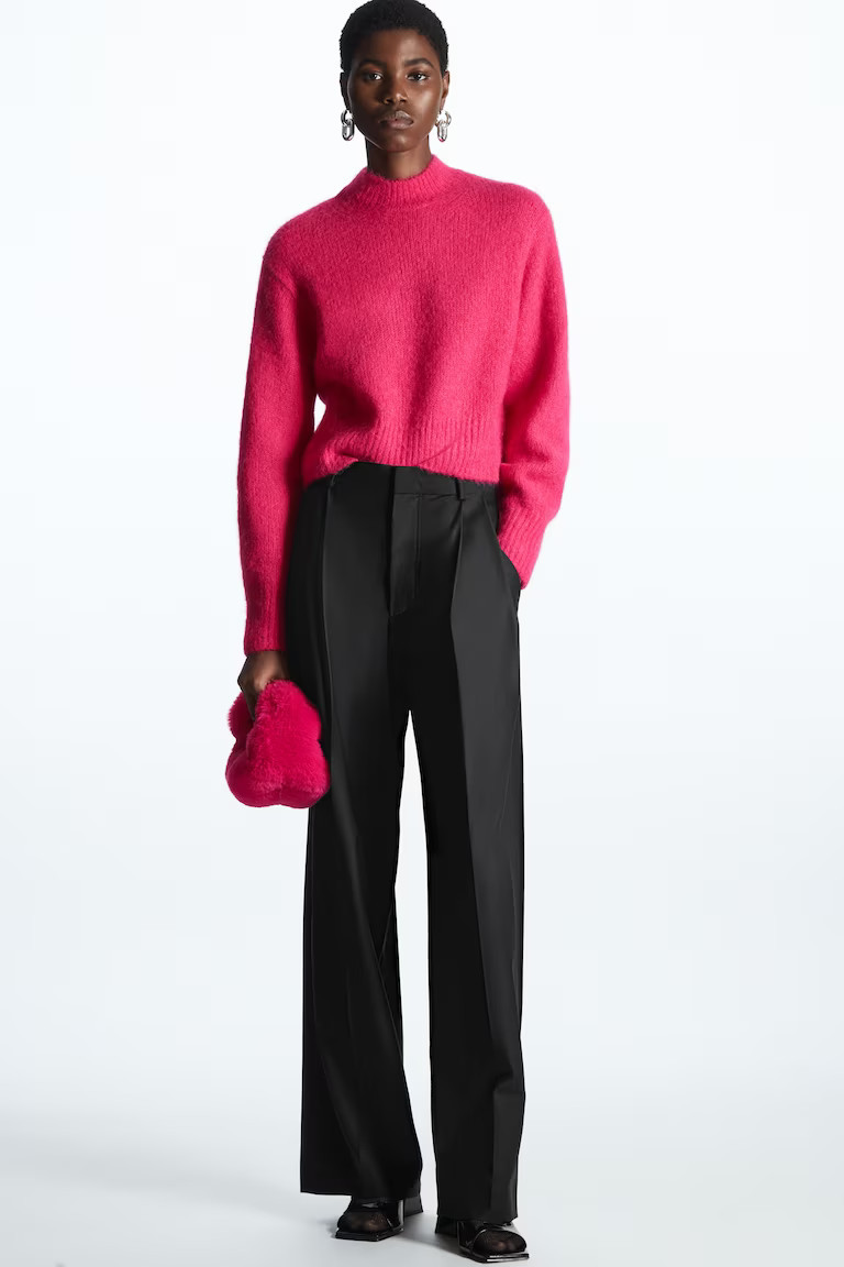 CROPPED ALPACA-BLEND MOCK-NECK JUMPER | COS (AU)