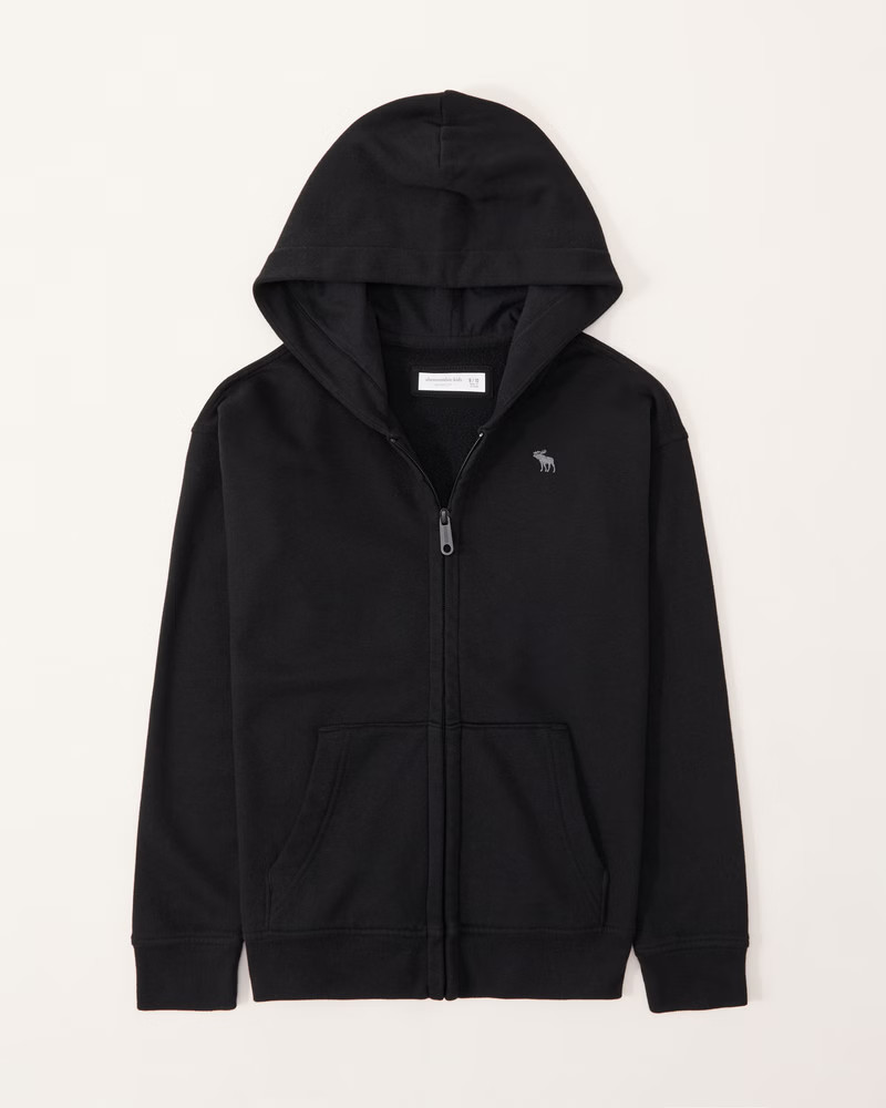 essential icon full-zip hoodie | Abercrombie & Fitch (US)