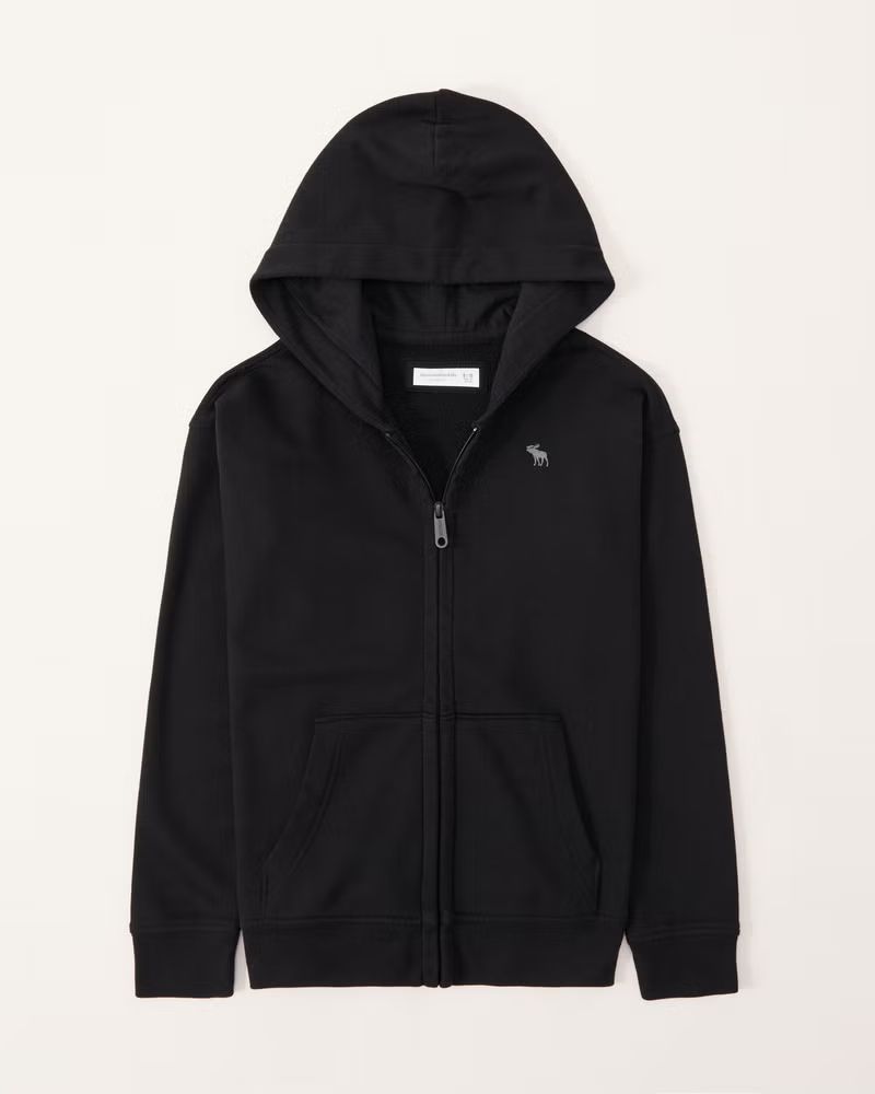 essential icon full-zip hoodie | Abercrombie & Fitch (US)