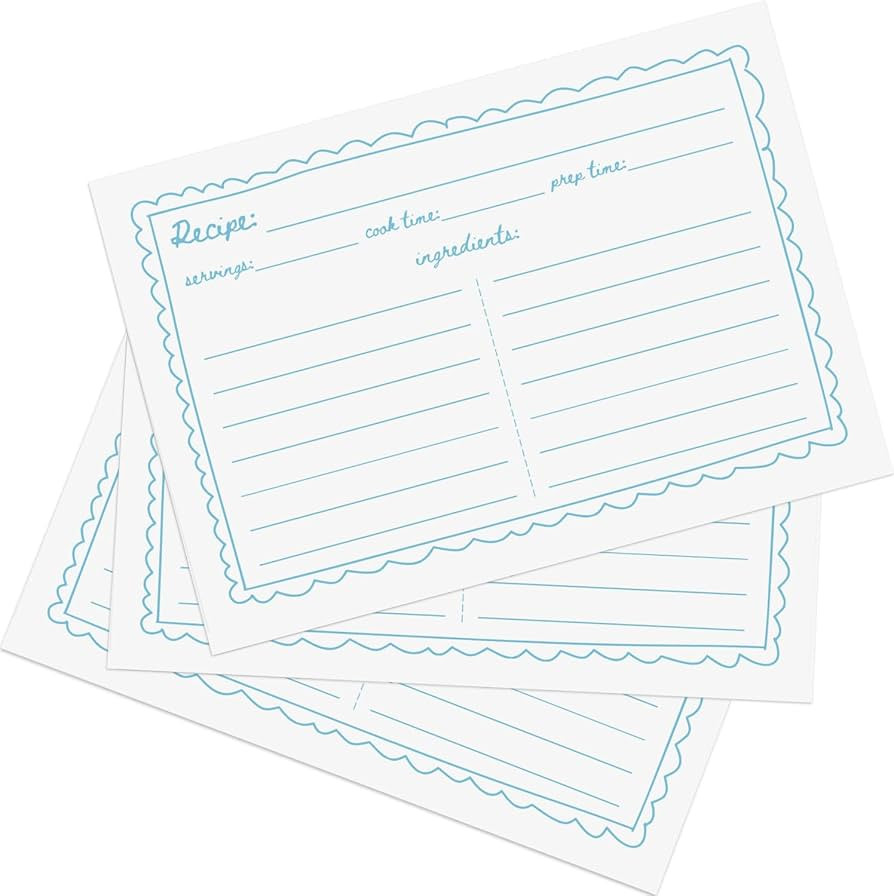GardenCity Recipe Cards, 4x6 Recipe Cards for Bridal Shower and Weddings, Double-Sided, 50 Pack, ... | Amazon (US)