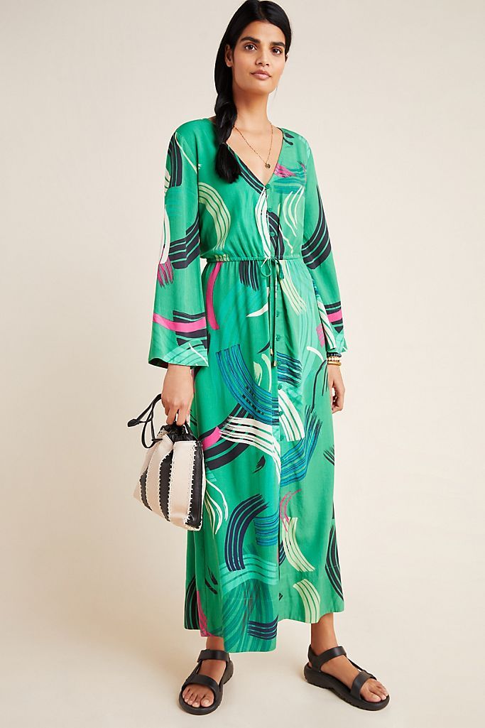 Paloma Paint-Swiped Maxi Dress | Anthropologie (US)