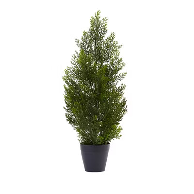 Nearly Natural 2-ft Mini Cedar Pine Tree (Indoor/Outdoor) | Target
