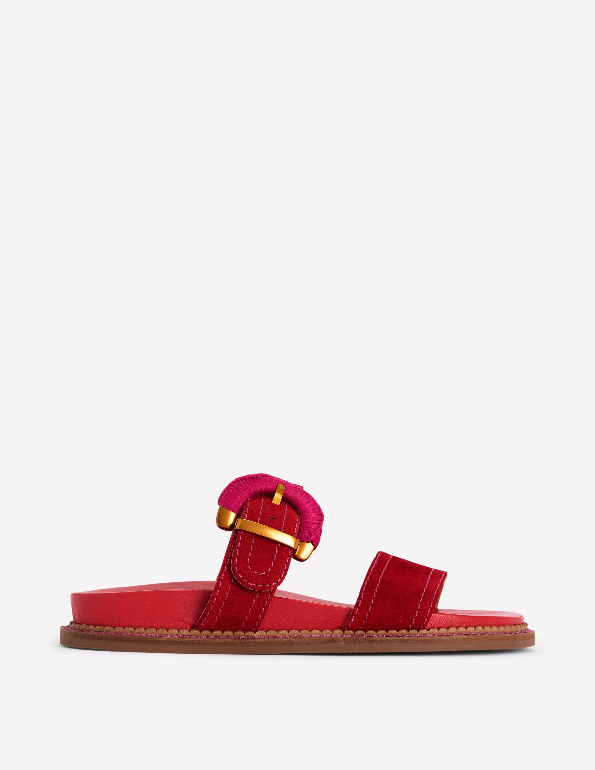 Caryl Double Strap Sandals-Post Box Red | Boden (US)
