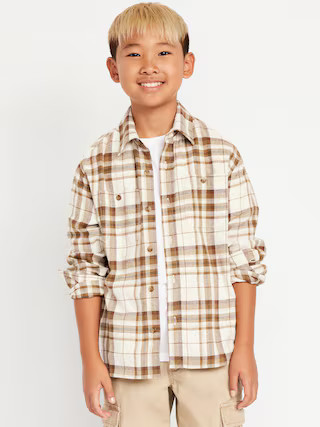 Long-Sleeve Pocket Plaid Flannel Shirt for Boys | Old Navy (US)