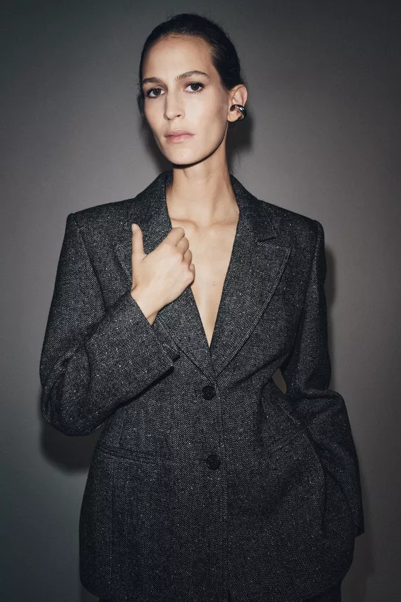 PEPLUM BLAZER WITH WOOL ZW COLLECTION | Zara US