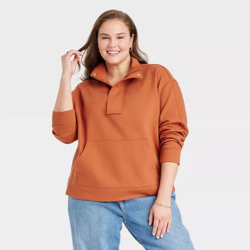 Women's Quarter Zip Sweatshirt - A New Day™ | Target