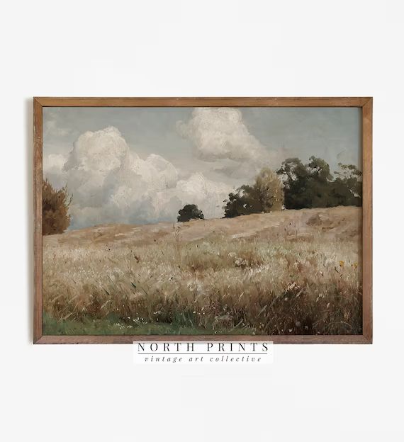 Vintage Farmhouse Wall Decor | Landscape Painting PRINTABLE #564 | Etsy (US)