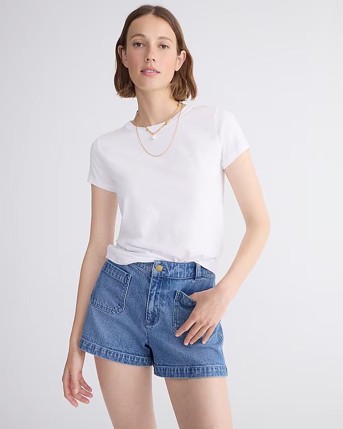 Slim crewneck T-shirt in premium jersey | J. Crew US