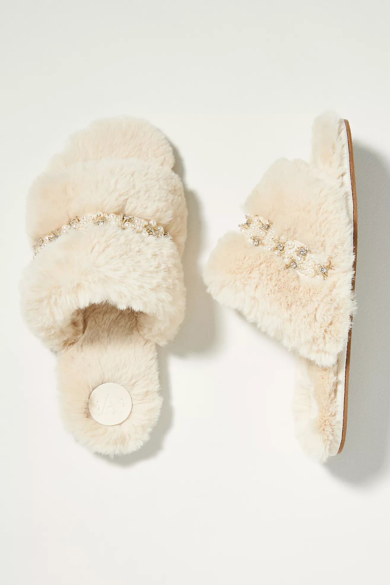 By Anthropologie Open-Toe Pearl Slippers | Anthropologie (US)