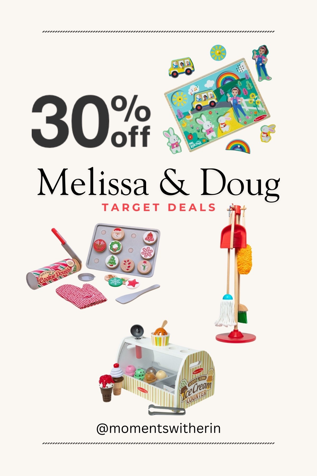 Target 30% off Melissa and Doug toys. Great gifts 🎁 and Montessori finds  

#LTKSaleAlert #LTKCyberWeek #LTKHoliday