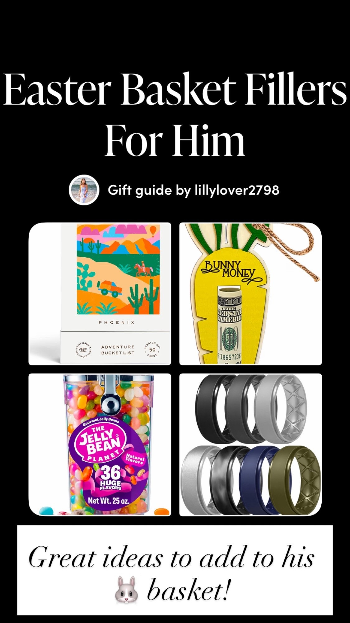 Easter Basket Fillers for Him | Gift Ideas for Guys

Easter basket ideas for him 🐰

Sharing some fun and easy fillers for guys—perfect for husbands, dads, teens, or sons!

Think practical, fun, and a little unexpected 👏

Everything is linked in one place!

	easter basket ideas for him
	easter gifts for him
	men’s gift ideas
	gifts for guys
	easter basket fillers
	affordable gifts for him
	teen boy gifts
	small gift ideas

#ltkfinds #ltkstyle #ltkgiftguide #ltkseasonal #easterbasketideas #eastergifts #giftideasforhim #mensgifts #giftideas #affordablegifts #teenboygifts #springgifts



#LTKMens #LTKSeasonal #LTKSaleAlert