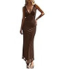 Wenrine Womens Summer Polka Dot Maxi Dress Mesh V Neck Wedding Guest Dress | Amazon (US)