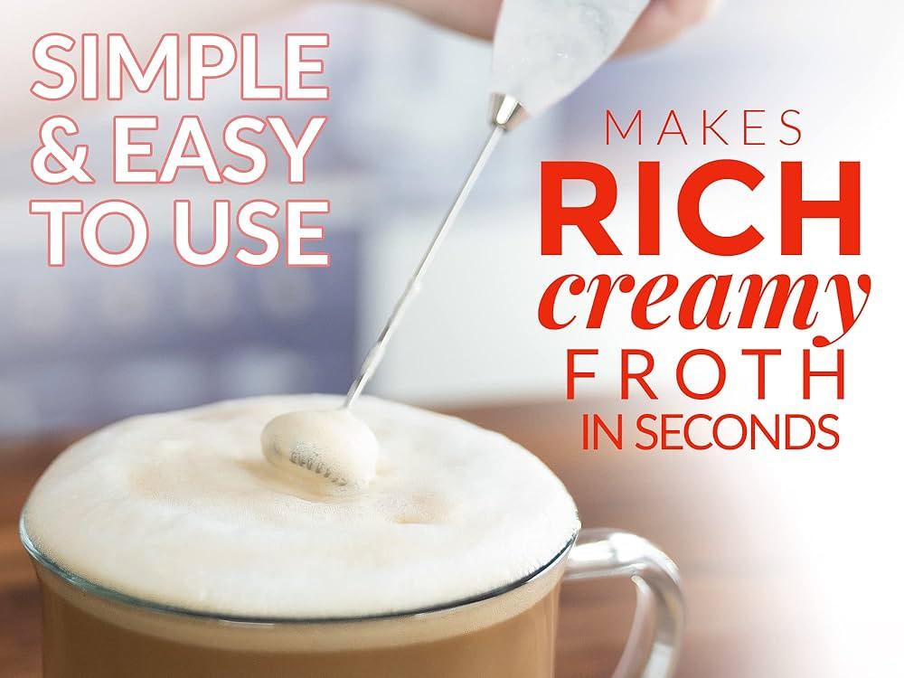 Zulay Powerful Milk Frother Handheld Foam Maker for Lattes - Whisk Drink Mixer for Coffee, Mini F... | Amazon (US)
