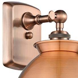 Adirondack 12&quot;High Antique Copper Wall Sconce With Antique Copper Shad | www.lampsplus.com | Lamps Plus