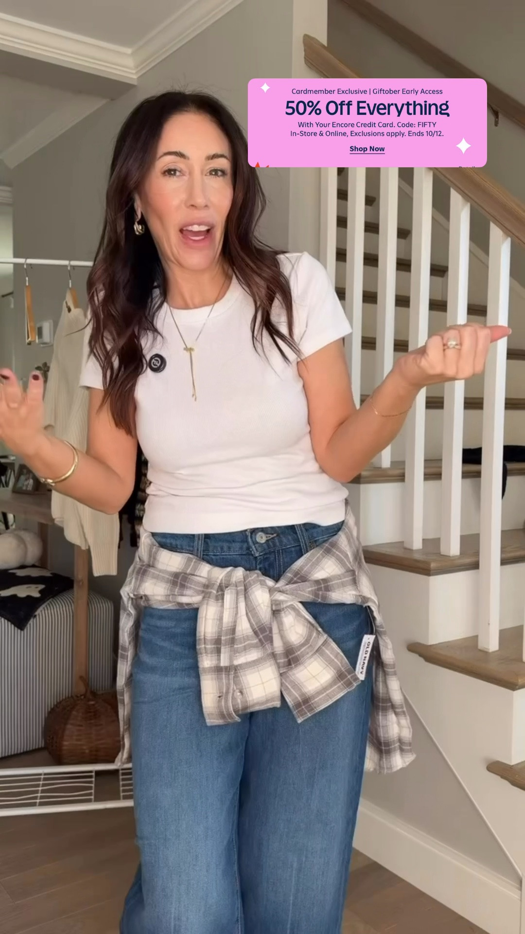 Old Navy is 50% off for cardholder