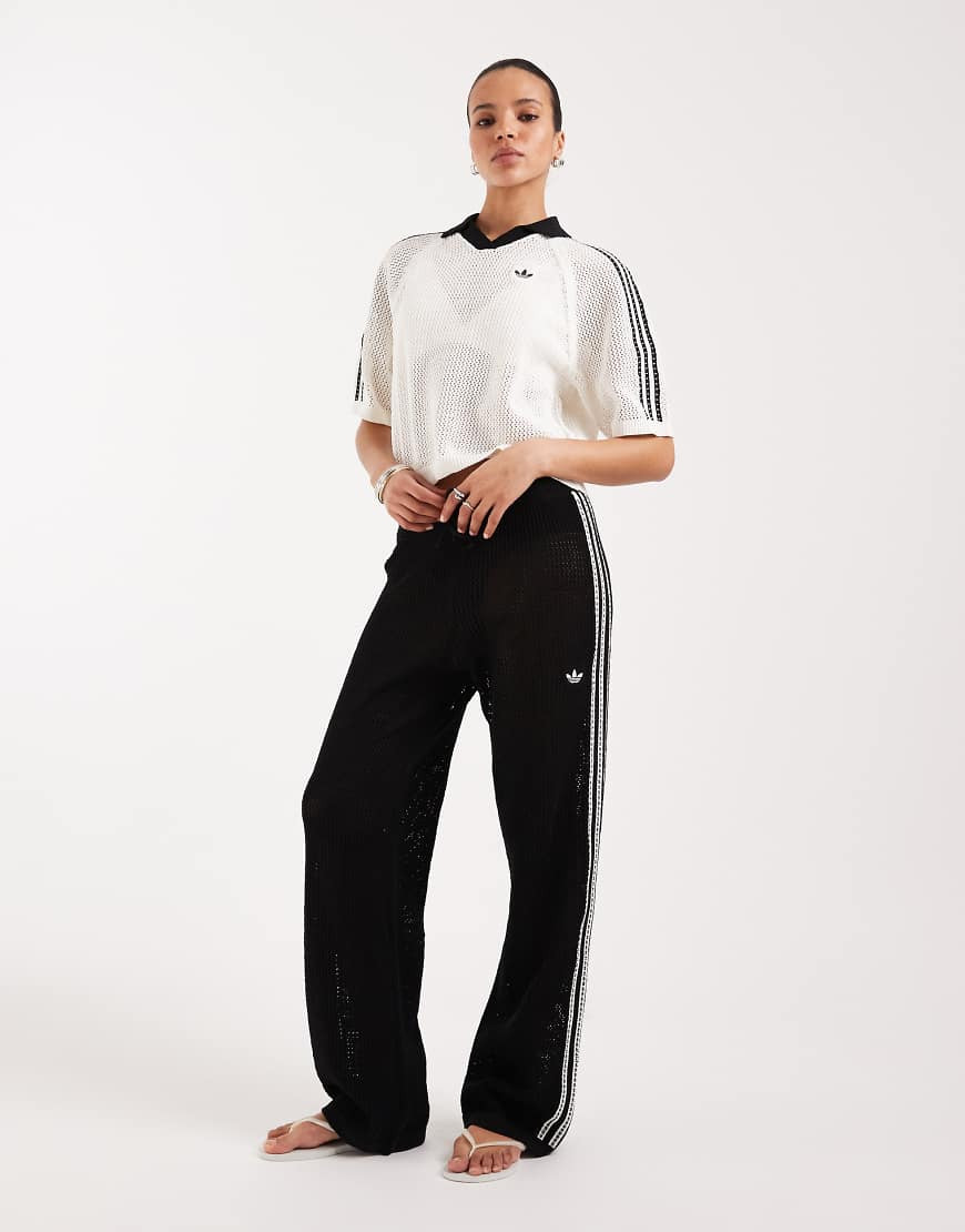 adidas Originals crochet track pants in black | ASOS (Global)