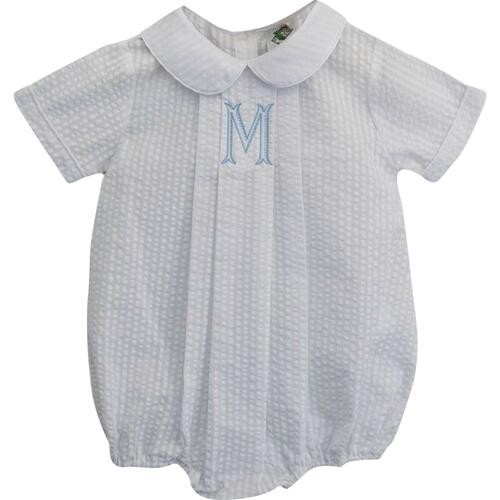 White Pleated Seersucker Bubble | Cecil and Lou