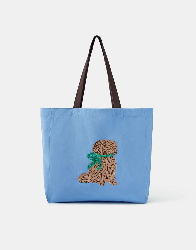 Accessorize x Good Manners Dog Embroidered Shopper Bag | Accessorize (Global)