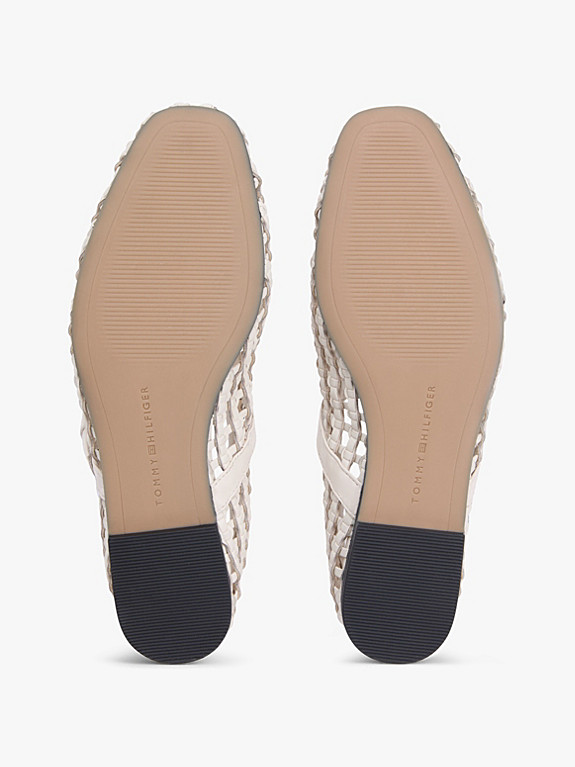 Woven Mary Jane Ballerinas | Beige | Tommy Hilfiger | Tommy Hilfiger UK