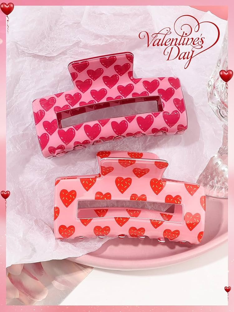 Amazon.com : Hair Claw Clips for Women - 2 Pcs Acrylic Square Non-Slip Durable Claw Clips for Thi... | Amazon (US)