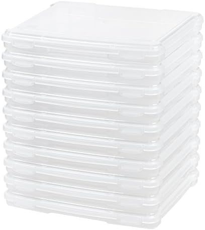 IRIS USA 8.5" x 11" Thin Plastic Portable Project Storage Case with Snap-Tight Closure Latch, 10-... | Amazon (US)