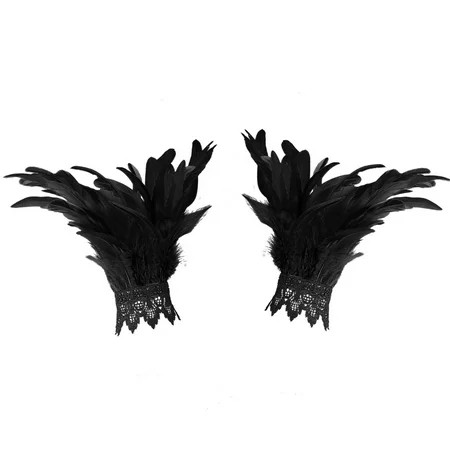 Feather Bracelet Celebration Performance Dance Lace Feather Wristband Gothic Style Feather Bracelet | Walmart (US)