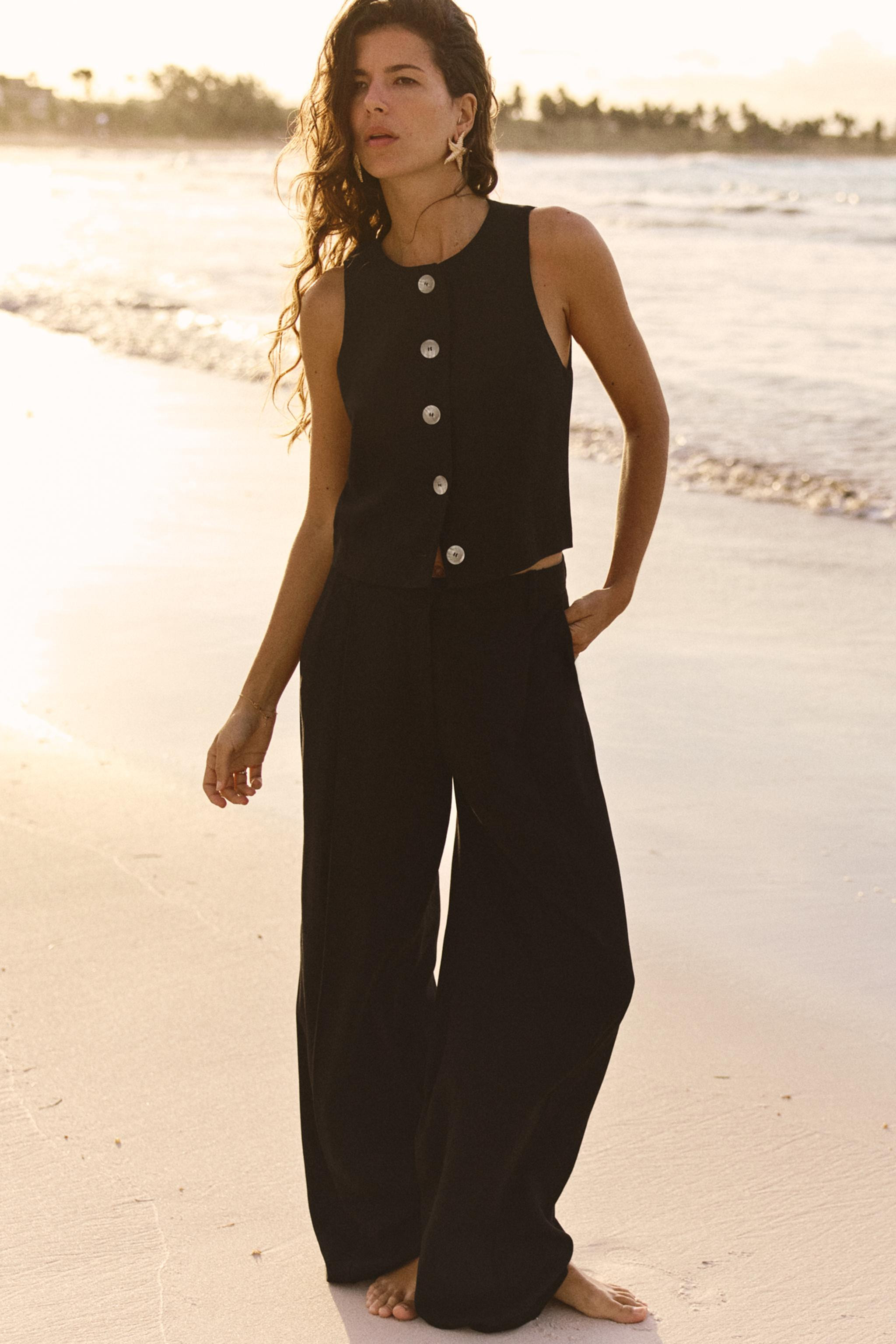 WIDE LEG PANTS WITH DARTS | Zara US