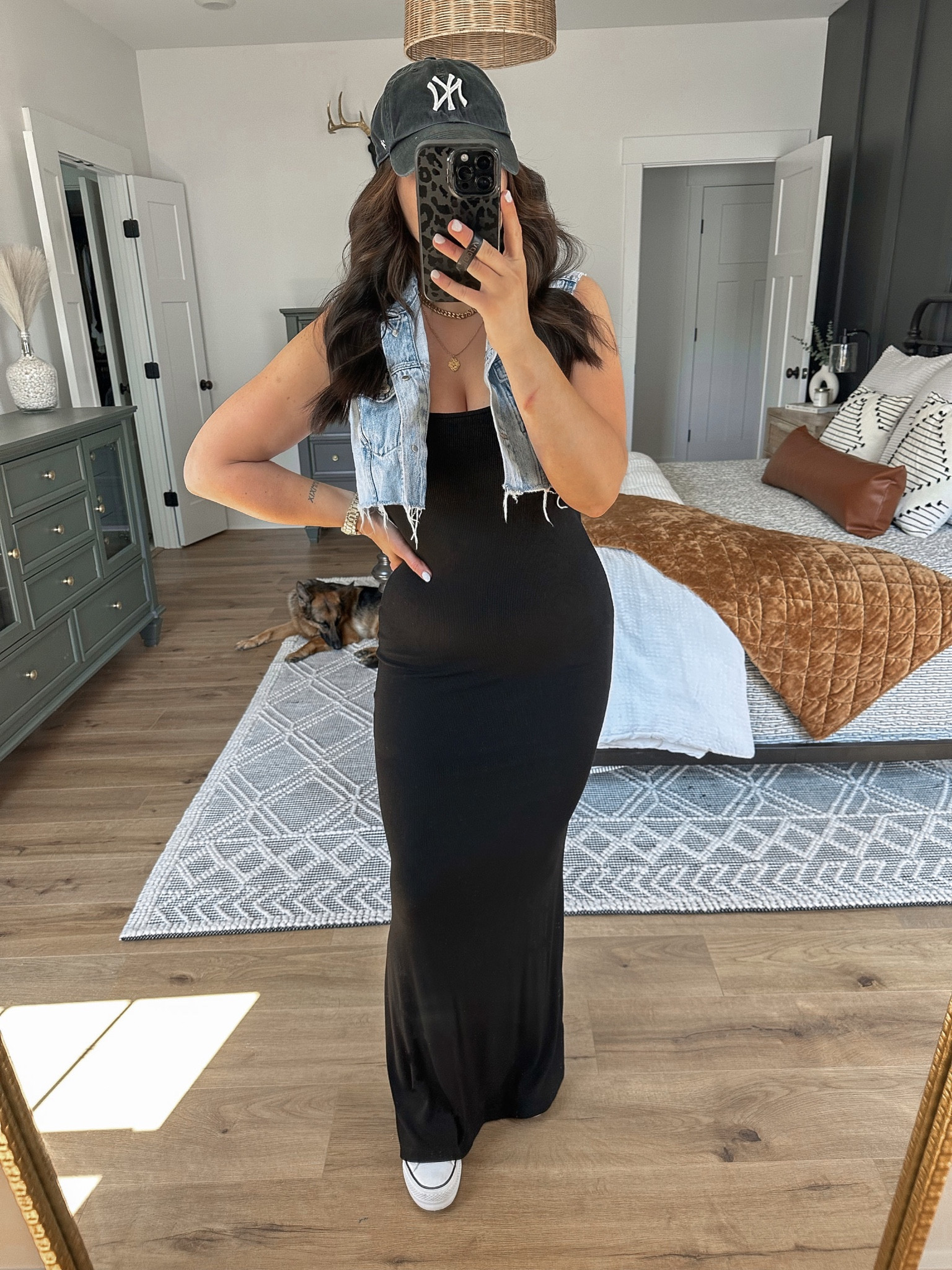 Dress — small
Denim Jacket (cut into a vest) — small

maxi dress amazon | maxi dress summer | black maxi dress | shapewear amazon | shapewear dress | platform sandals amazon | brunch outfit | casual brunch outfit | casual errands outfit | summer outfit | summer style | summer fashion | cropped denim vest | baseball game outfit | baseball game style 



#LTKshoecrush #LTKunder50 #LTKunder100