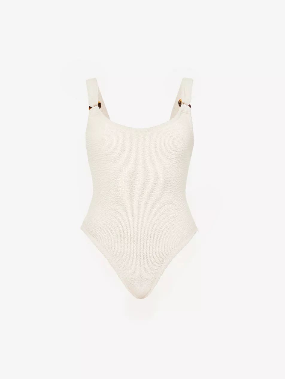 Domino scooped-back swimsuit | Selfridges