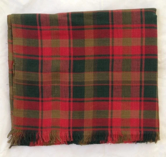 Maple Leaf tartan scarf in 100% cotton | Etsy (UK)