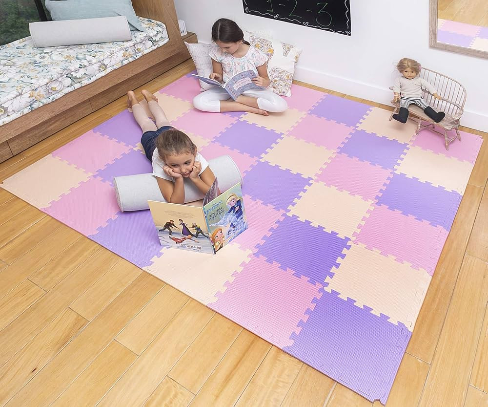 Amazon.com: MioTetto Soft Non-Toxic Baby Play Mat | Toddler Playmat | Colorful Jigsaw Puzzle Play... | Amazon (US)