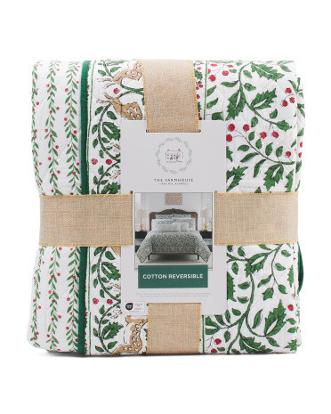 Cotton Holiday Reindeer Quilt Set | Bed & Bath | Marshalls | Marshalls
