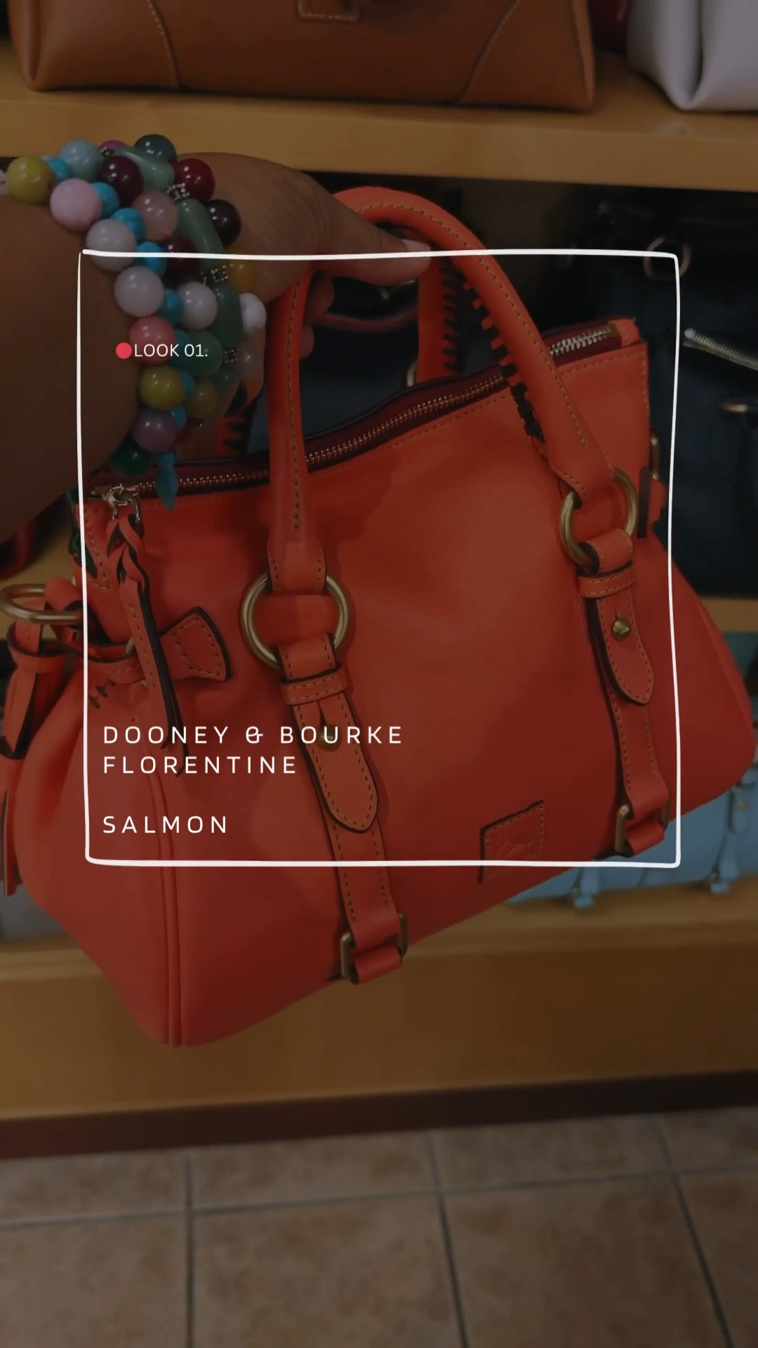 In-store look at the Dooney & Bourke Salmon Florentine Satchel!
This color is gorgeous in person and she feels very Spring ready! 

#LTKSaleAlert