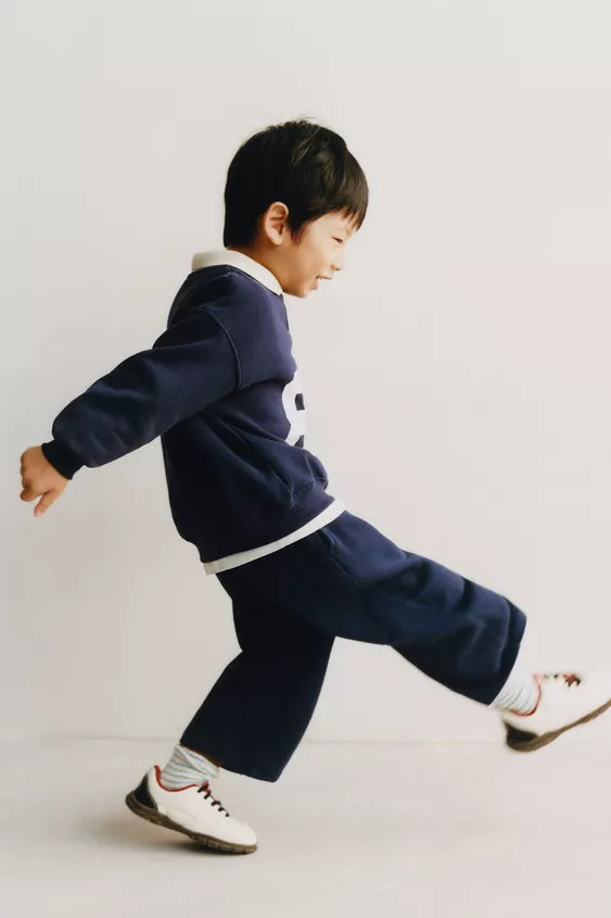 NUMBER PRINT POLO SWEATSHIRT | Zara UK