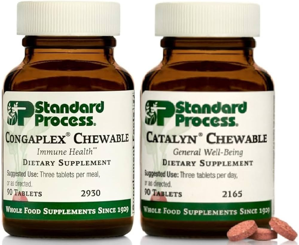 Standard Process Children's Wellness Chewable Bundle - Congaplex & Catalyn Supplement Kit - Immun... | Amazon (US)