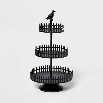 Tiered Metal Black Halloween Decorative Tray - Hyde &#38; EEK! Boutique&#8482; | Target