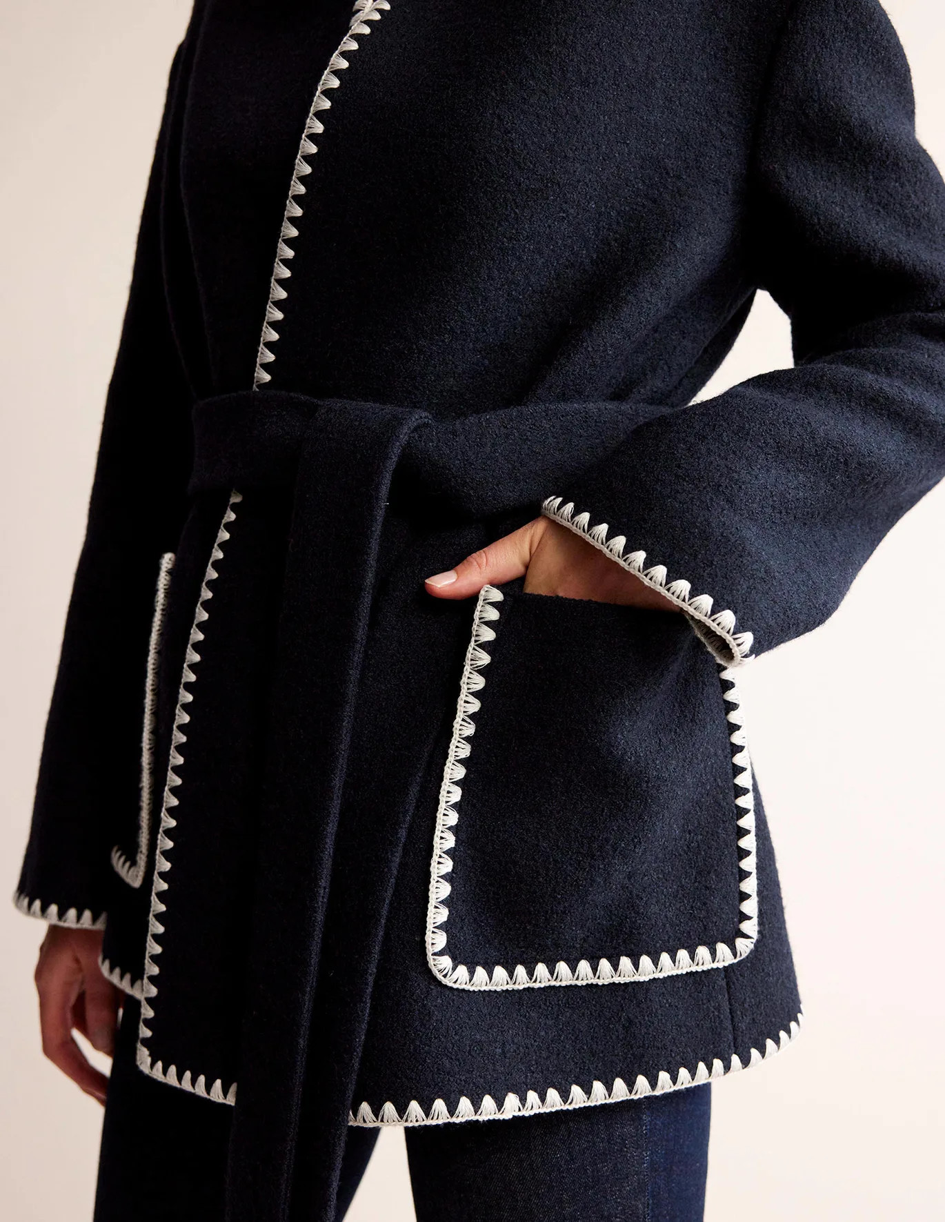 Belted Short Wrap Coat | Boden (UK & IE)