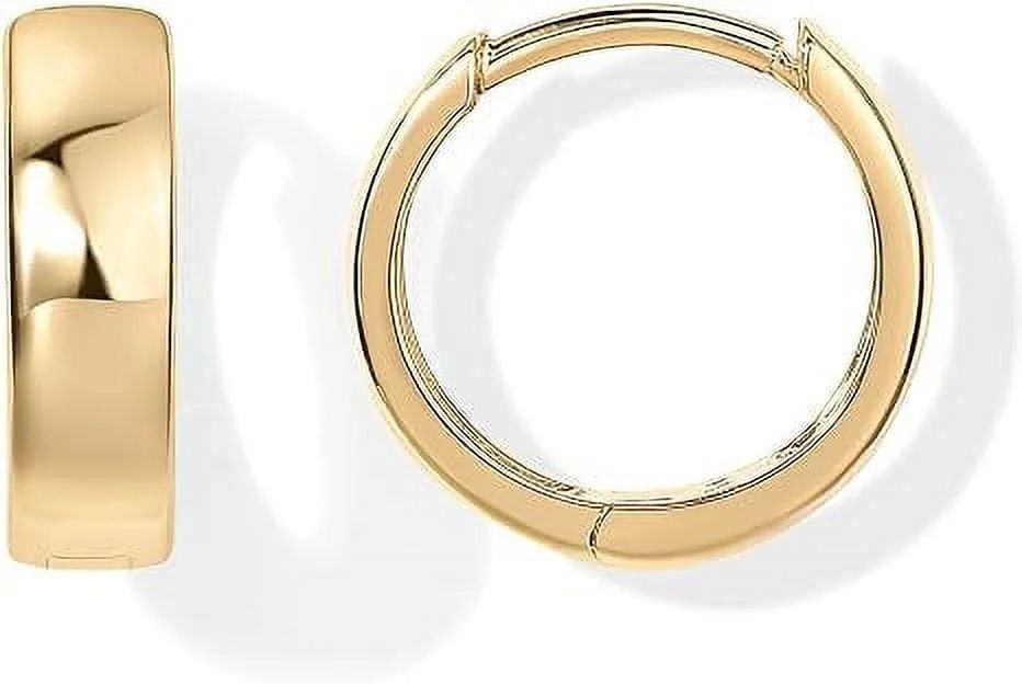 PAVOI 14K Yellow Gold Plated Sterling Silver Post Huggie Earrings | Small Hoop Earrings |Gold Ear... | Walmart (US)