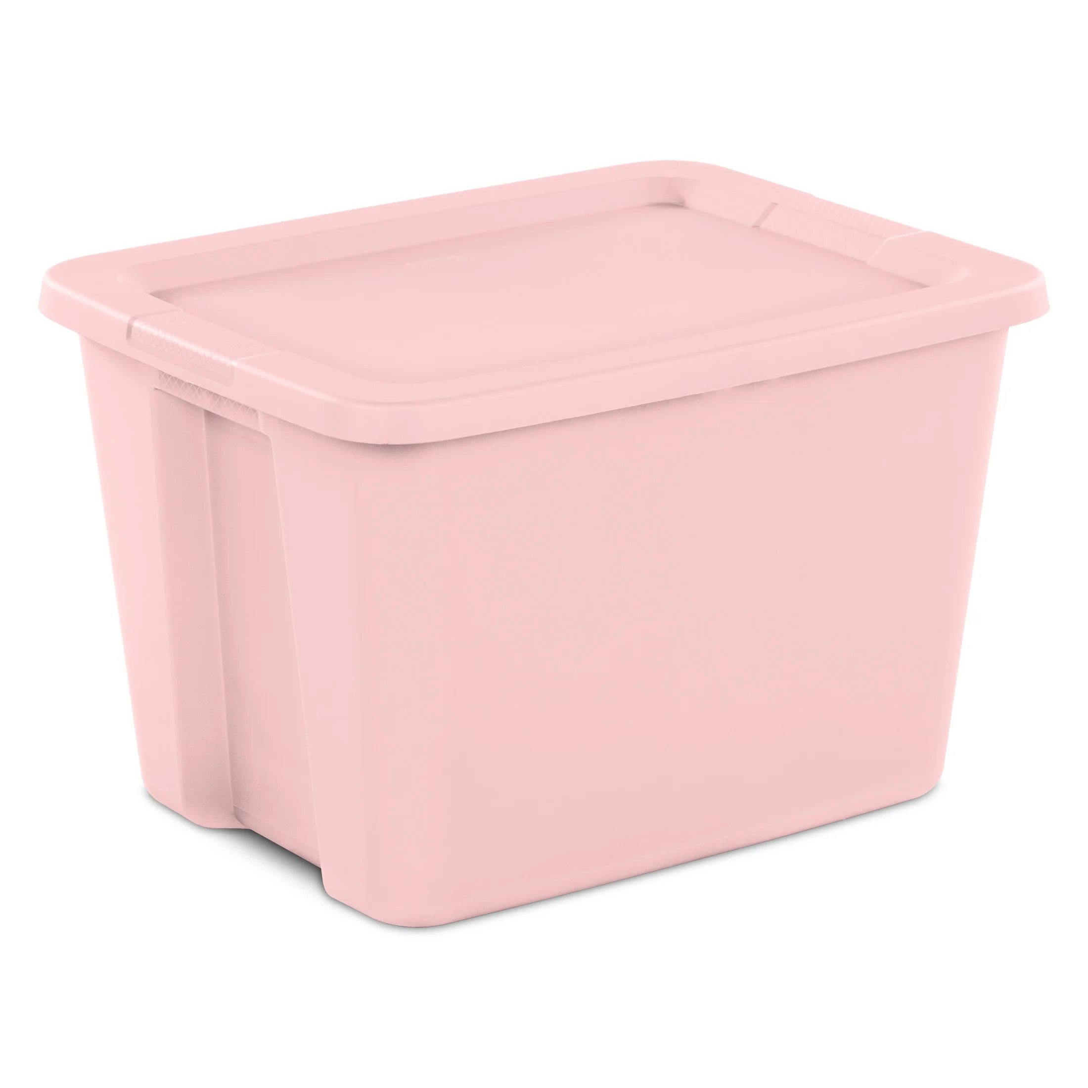 Sterilite 18 Gallon Tote, Plastic Storage Bin with Snap-on Lid, Strawberry Smoothie - Walmart.com | Walmart (US)