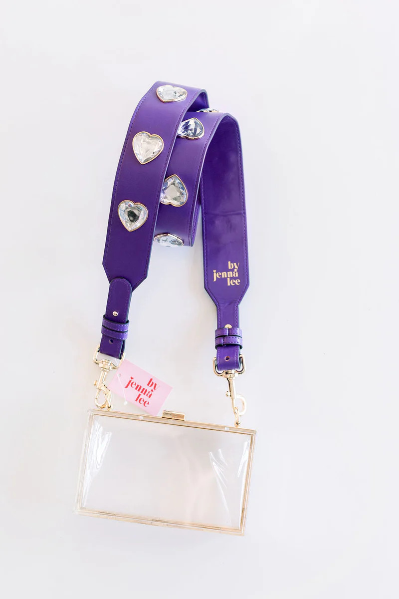 BuddyLove x Jenna Lee | Crystal Heart Purse Strap | Blue/Red | BuddyLove