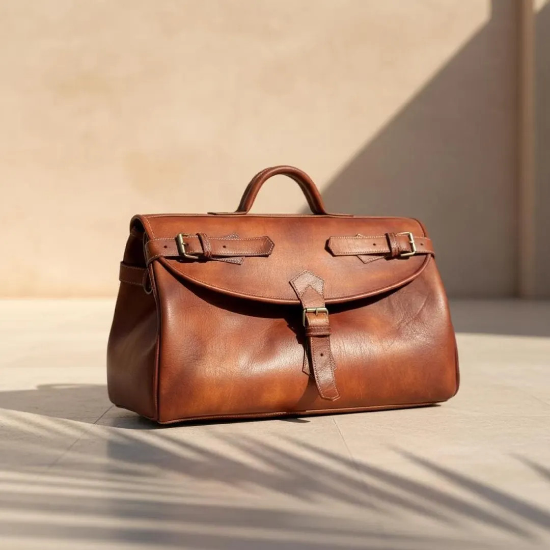Handmade Moroccan Doctor Bag | Leather Travel Briefcase | Vintage Work Satchel | Underseat Carry ... | Etsy (US)