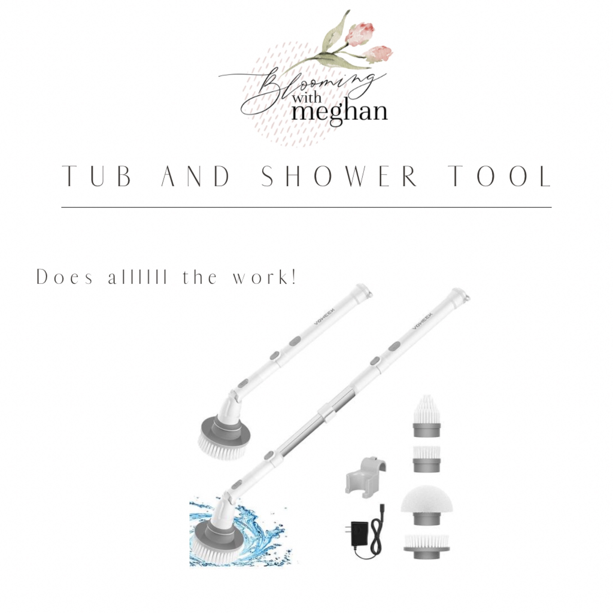 The BEST shower and tub tool. It literally does all the work for you! It comes with different heads to get in all the cracks and crevices. Rechargeable but the battery lasts forever  Currently on sale!

A tad pricey, but worth it for your back! 

#LTKhome