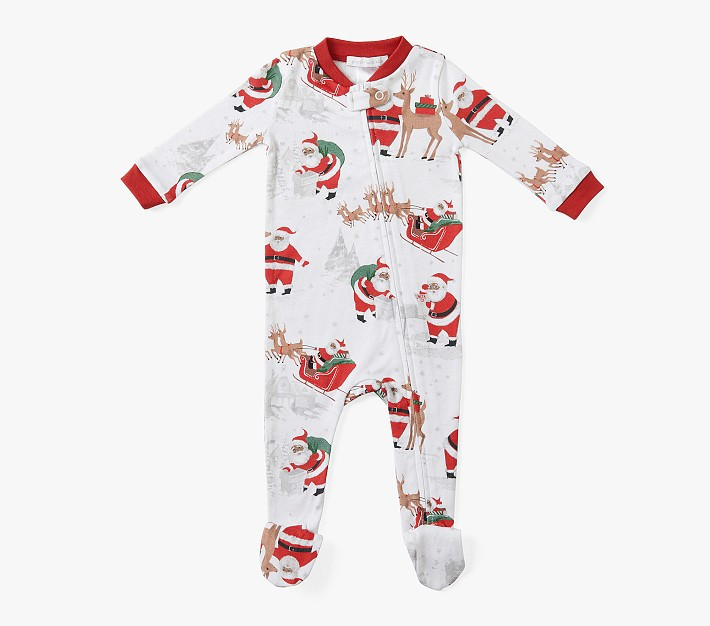 Heritage Santa Organic Nursery Pajama | Pottery Barn Kids