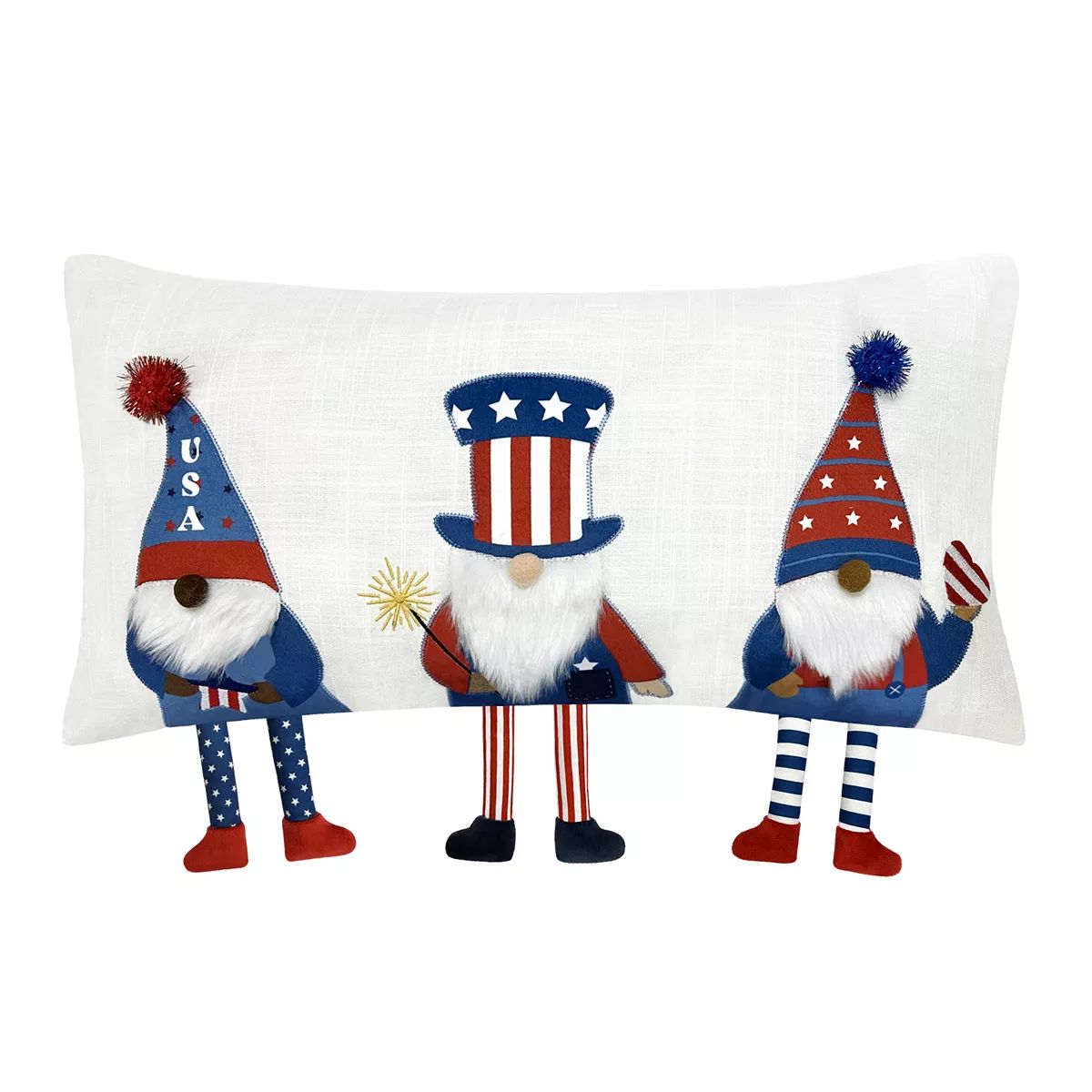 Americana White 3-D Tri-Gnome Pillow | Kohl's