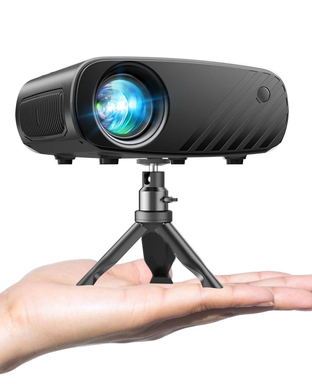 Portable Projector for iPhone, 1080P HD Projector 8000L with Tripod, Supporting Android/iOS/Windo... | Walmart (US)