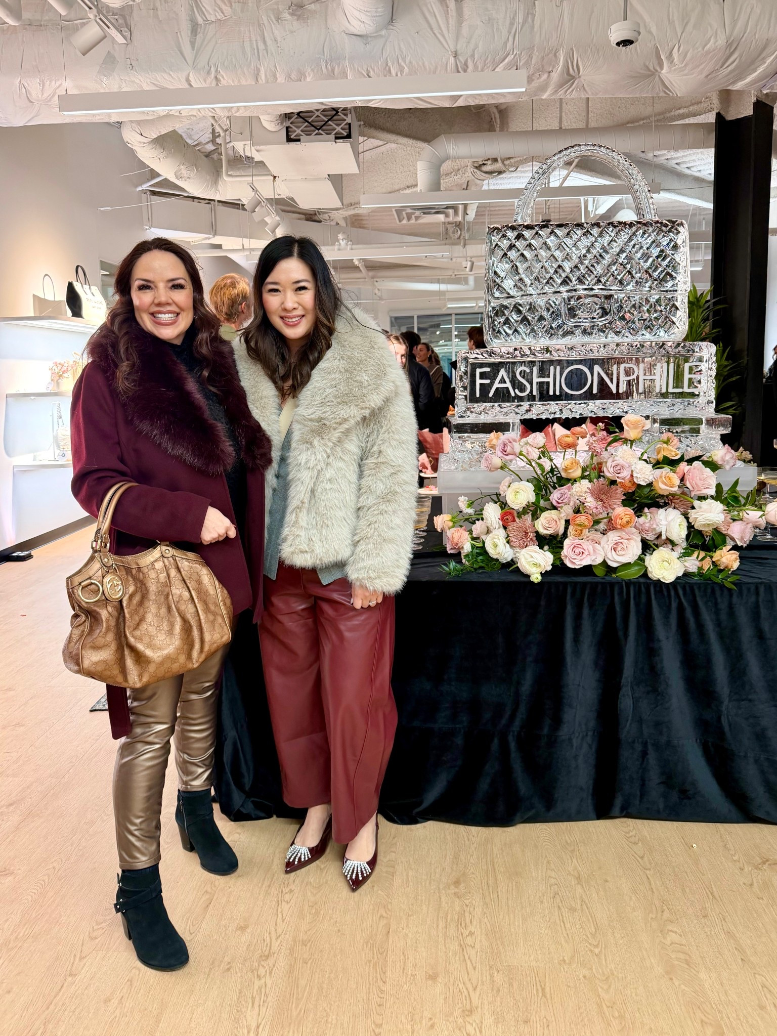 My outfit 
Cardigan: Small
Faux fur jacket: Medium
Faux leather pants: Medium 