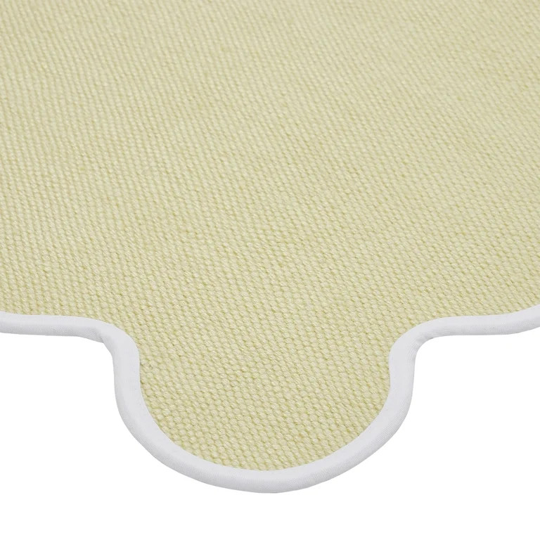 My Texas House Yellow Scallop Indoor/Outdoor Layering Rug, 24" x 38" | Walmart (US)